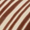 14"x26" Oversized Striped Design Poly Filled Lumbar Throw Pillow Brown - Rizzy Home: Cotton Velvet, Industrial Style, Removable Cover - 4 of 4