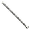 Black Bow Jewelry 10.5mm Stainless Steel Textured Double Rolo Chain Bracelet, 8.75 Inch - 2 of 4