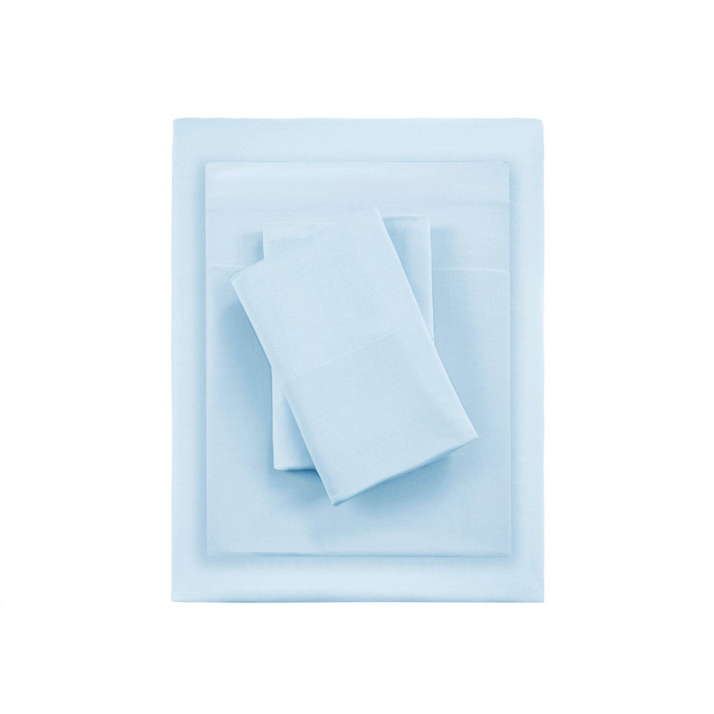 Photos - Bed Linen Beautyrest Twin Tencel Lyocell Polyester Blend Sheet Set Blue 