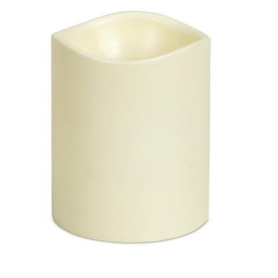 Brite Star 5.5" Ivory Battery Operated Flameless LED Lighted Flickering Wax Christmas Pillar Candle