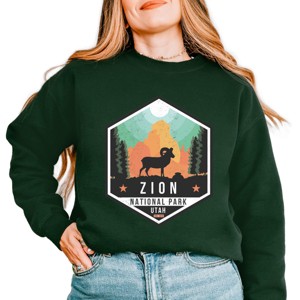 Simply Sage Market Zion National Park Badge Sweatshirt - 1 of 4