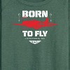 Women's - Top Gun: Maverick - Born To Fly Lightweight French Terry Wide Neck Long Sleeve Shirt - 2 of 4