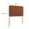 Modway Sparta Weave Twin Vegan Leather Headboard – Tufted Faux Leather Upholstery with Vertical Panel Stitching - 3 of 4