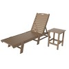 WestinTrends 2 Pieces Poly Outdoor Patio Chaise Lounge Chair with Side Table Set - 3 of 4