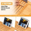Attop Luxury Bathtub Caddy Tray for Tub - Foldable Bamboo Bath Table Tray with Book and Wine Glass Holder, Expandable - 2 of 4