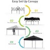 Garvee 10x10 Pop Up Canopy Tent Outdoor Canopy One-Person Set Up Heavy Duty Commercial Instant Tent Shelter, 4-Sidewall - 4 of 4