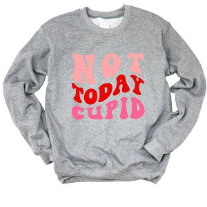 Simply Sage Market Women's Graphic Sweatshirt Not Today Cupid Retro - 1 of 4