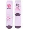 Memoi Women's Virgo Zodiac Sign Crew Socks Lavender 9-11 - 4 of 4