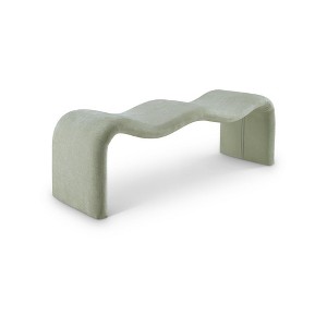 Meridian Furniture,Willow Chenille Fabric Bench - 1 of 4