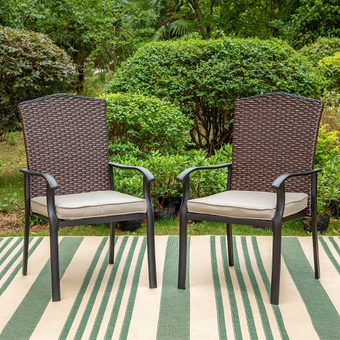 Beige patio chair discount cushions