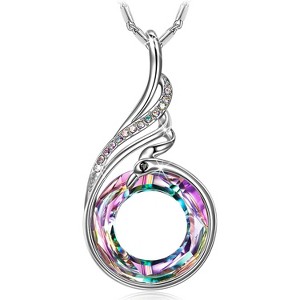 Rise From Ashes Phoenix Pendant Austrian Crystal Necklace Luck Gift Women - 1 of 4