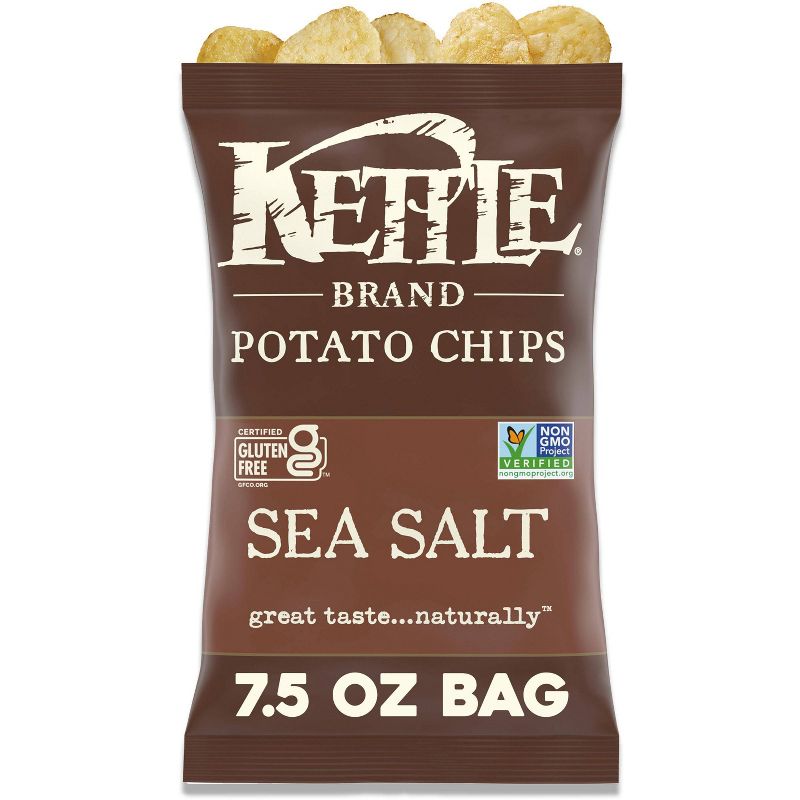 Kettle Brand Sea Salt Kettle Potato Chips - 7.5oz, 1 of 11