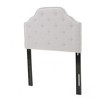 Modern Headboard, Upholstered Queen Headboard, Curved Integrated Design Button Tufted Full Size Headboard,41.50'' x 3.25'' x 54.25''(3.46*0.27*4.52) - 4 of 4