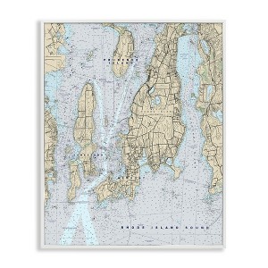 Stupell Industries Rhode Island Coastal Map Prudence Jamestown Newport, 20" x 16" - 1 of 4