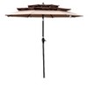 PAGED Square Patio Umbrella Modern Market Umbrella with 8 Steel Ribs, Crank and Cross Base for Garden and Poolside - 2 of 4