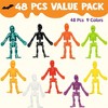Joyfy 48 PCS Halloween Stretchy Sticky Hand Toys Skeletons, Halloween Party Favor Goodie Bag Fillers, Kids Classroom Carnival Game Prizes - 2 of 4