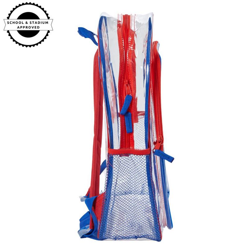 RALME Red and Blue Clear Backpack for School, 16 inch Stadium Approved Transparent Bag, 4 of 8