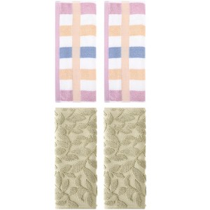 REGALWOVEN 4 Pcs Absorbent Soft Cotton Hand Towels for Bathroom - 1 of 4
