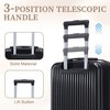 20"Carry-On Suitcase & 14" Cosmetic Case Set, Front Opening Luggage with Spinner Wheels & Combination Lock - ModernLuxe - 4 of 4