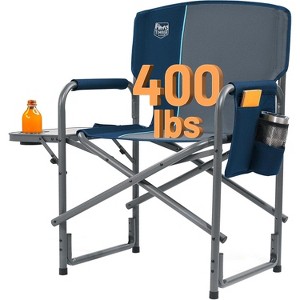 TIMBER RIDGE Folding Camping Chair, Portable Lightweight Aluminum Directors Chair with Side Table and Side Pocket for Outdoor, Lawn - 1 of 4
