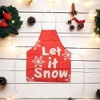Unique Bargains Christmas Aprons Linen Red Beige 21.65"x26.77" 1Pc - 2 of 4