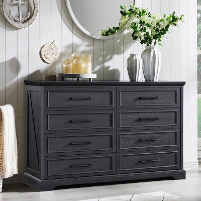 SinCiDo 8 Drawers Dresser for Bedroom, Farmhouse Wooden Chest of Drawer with Metal Handle, 52" W Rustic Drawer Organizer