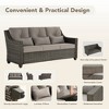 Spruce & Spring Outdoor Wicker Patio Outdoor Sofa Swivel Chair Coffee Table - 4 of 4