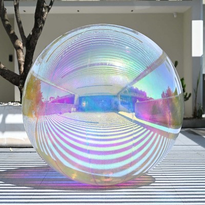 Yescom 59" Inflatable Mirror Ball Giant Iridescent Reusable Large Disco Balloon Decoration for Party Wedding Event Stage Decor