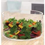 Le'raze Large Glass Salad Bowl - Clear Borosilicate Glass - 100oz.