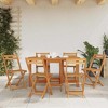 vidaXL Dining Table Natural Wood Solid Acacia wood Medium - 3 of 4