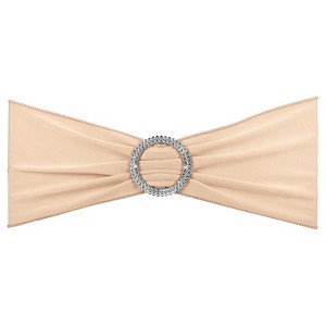 Unique Bargains Polyester Wedding Decoration Stretch Chair Sashes Bows 10 Pcs - 1 of 4