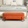 CAVINAS Corduroy Fabric Storage Ottoman Bench with Safety Hinge,Upholstered Storage Ottoman,Storage Bench for Living Room,Bedroom - 4 of 4