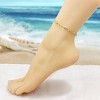 RMZ GOLD NYC 18K GOLD FILLED HIGH POLISH FINSH GOLD AND MULTI COLOR LIGHT COLOR CRYSTAL BAGUETTE ANKLET - 2 of 4
