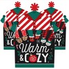 Big Dot of Happiness Christmas Pajamas - Treat Box Party Favors - Holiday Plaid PJ Party Goodie Gable Boxes - Set of 12 - 2 of 4