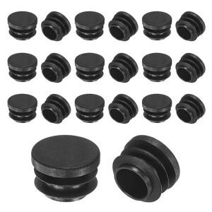 Unique Bargains Round Plastic Hole Plugs Patio Chairs Fences Metal Tubing Leg Cap Black - 1 of 4