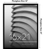 Americanflat 16x21 Picture Frame  - Streamline Collection - Thin Border Picture Frame for Wall Display - Hanging Hardware Included - Black - 2 of 4