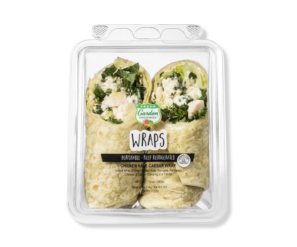 Fresh Garden Highway Chicken Kale Caesar Wrap - 10oz