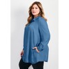 Avenue Women's Plus Size Sia Chambray Shirt - 4 of 4