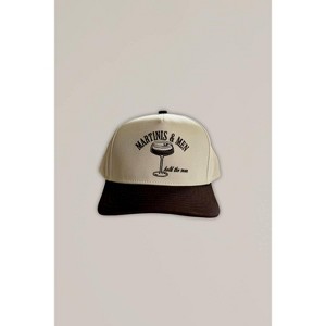 Women's martinis & (hold the ) canvas trucker hat - The Happiest - 1 of 3