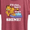Women's - Garfield - I'll Rise But Won't Shine Short Sleeve Graphic T-Shirt - 2 of 4