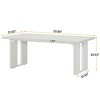 Resenkos Computer Desk, Office Desk, Study Desk,Simple Executive Desk, 70.9" Computer Desk Meeting Table for Home Office,White - 2 of 3