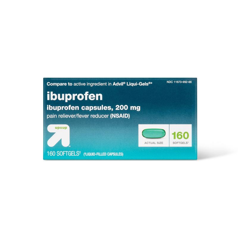 Ibuprofen (NSAID) Pain Reliever & Fever Reducer Softgels - up & up™, 1 of 8