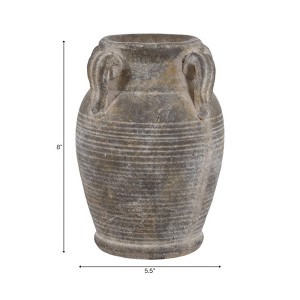 Handcrafted Pottery Vase - Elegant Textured Terracotta Flower Holder - Decorative Home Accent for Living Room, Bedroom, Office - 1 of 4