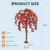 Artificial Bougainvillea Tree,4FT Faux Silk Bougainvillea Plant with Pot for Indoor Outdoor Decor - 2 of 4