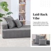Luxury Oversized Modular Sofa: Boucle Floor Couch Set, Convertible, Spacious Foam-Filled - 2-Piece Combo for Living Room - 2 of 4