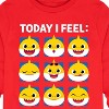 Boys' - Baby Shark - Today I Feel Grid Long Sleeve Graphic T-Shirt - 2 of 4