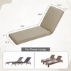 Aoodor 72 x 21 x 3 Inches Patio Chaise Lounger Cushions, Olefin Fabric Slipcovers with Sponge Foam, Set of 2 - 4 of 4