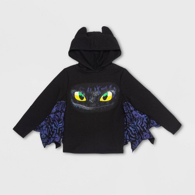 Toddler Boys' How to Train Your Dragon Toothless Hoodie Sweatshirt - Black  2T – BrickSeek