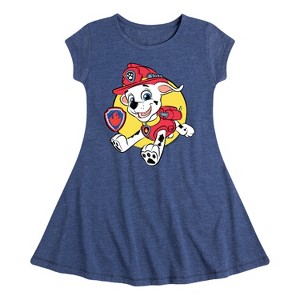 Girls' - Paw Patrol - Marshall Sketch Fit & Flair Cap Sleeve Dress - 1 of 4