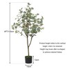 Artificial  Tree for Home Decor , Faux Eucalyptus Tree with Lifelike Trunk and Realistic Silk Leaves for Home Decor - image 2 of 4